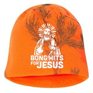 Bong Hits For Jesus I Funny Thc Marijuana Stoner Kati - Camo Knit Beanie