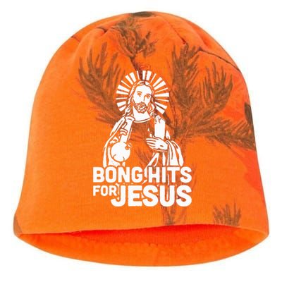 Bong Hits For Jesus I Funny Thc Marijuana Stoner Kati - Camo Knit Beanie