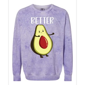 Better Half Funny Couple Avocado Matching Colorblast Crewneck Sweatshirt