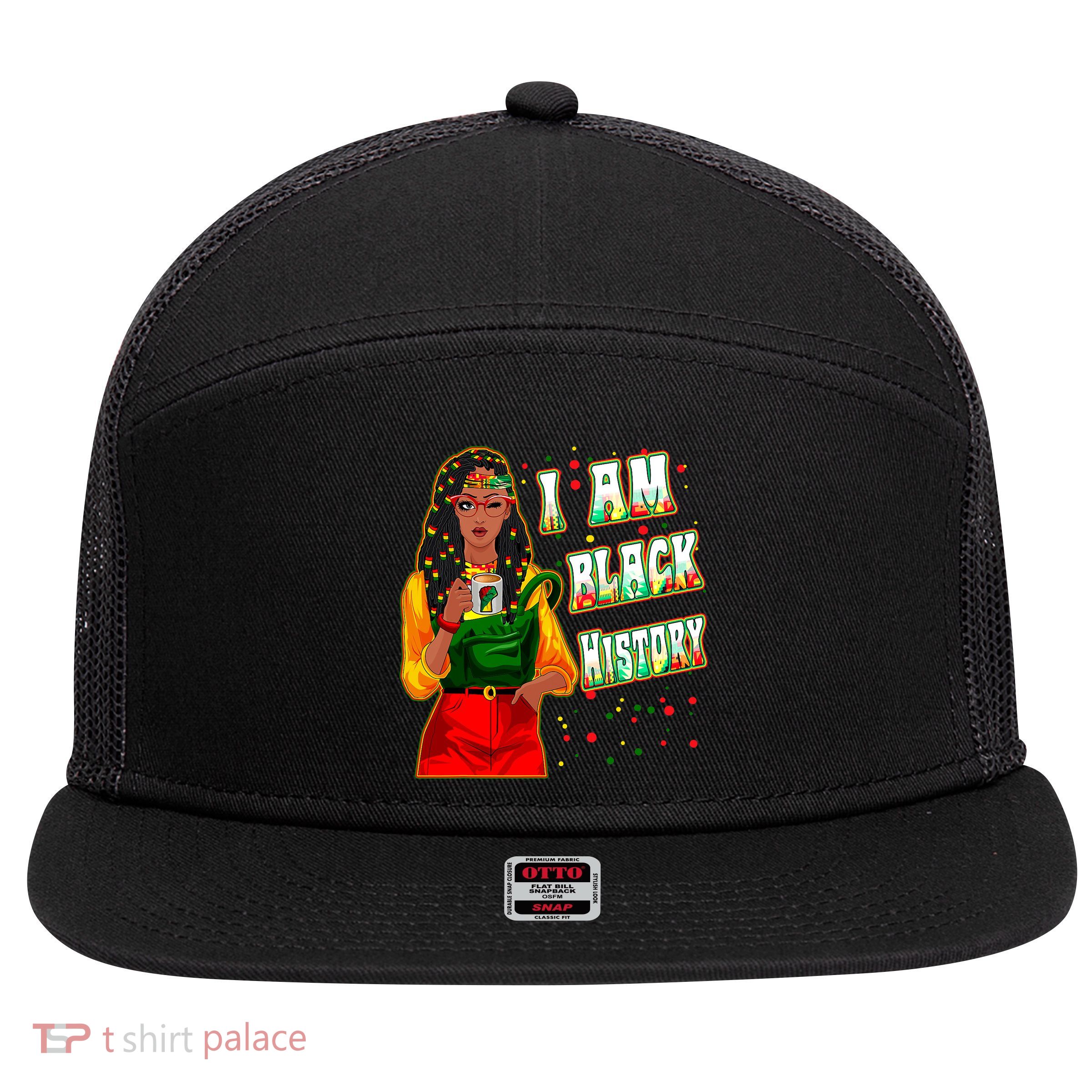 Black History For Women Black History Month Decor 7 Panel Mesh Trucker Snapback Hat