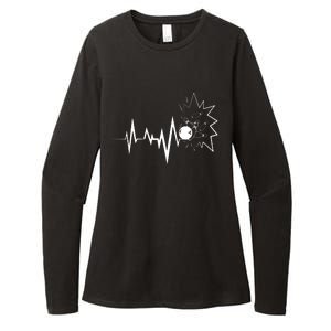 Bowling Heartbeat For Bowling Lovers And Players Womens CVC Long Sleeve Shirt