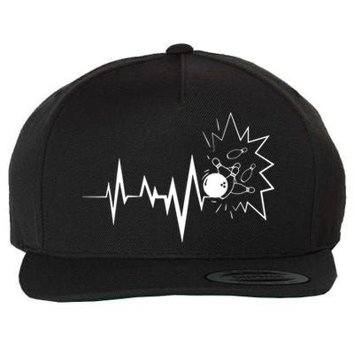 Bowling Heartbeat For Bowling Lovers And Players Wool Snapback Cap