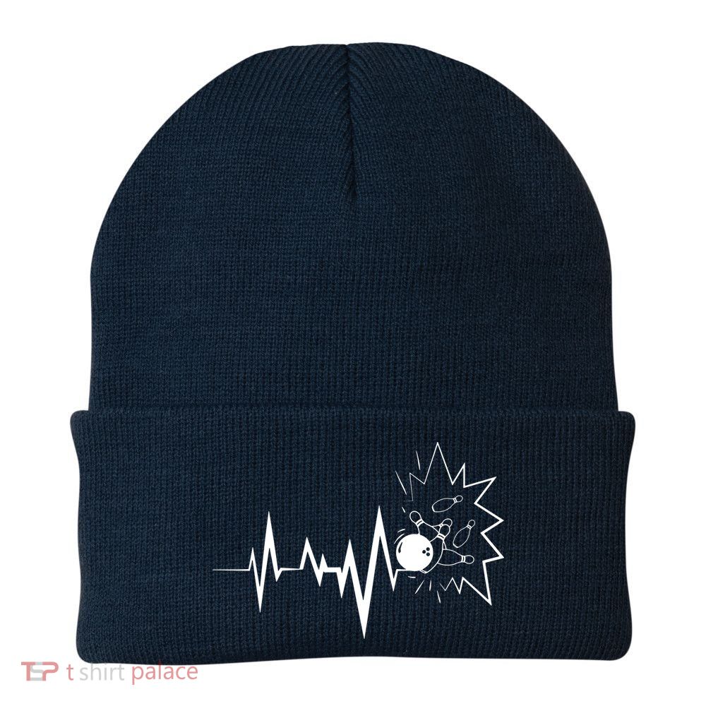 Bowling Heartbeat For Bowling Lovers And Players Beanie