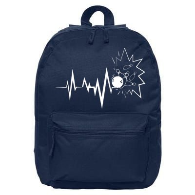 Bowling Heartbeat For Bowling Lovers And Players 16 in Basic Backpack