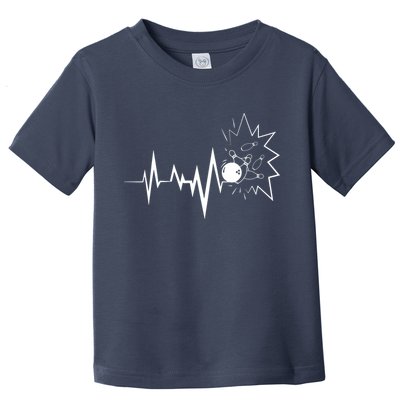 Bowling Heartbeat For Bowling Lovers And Players Toddler T-Shirt