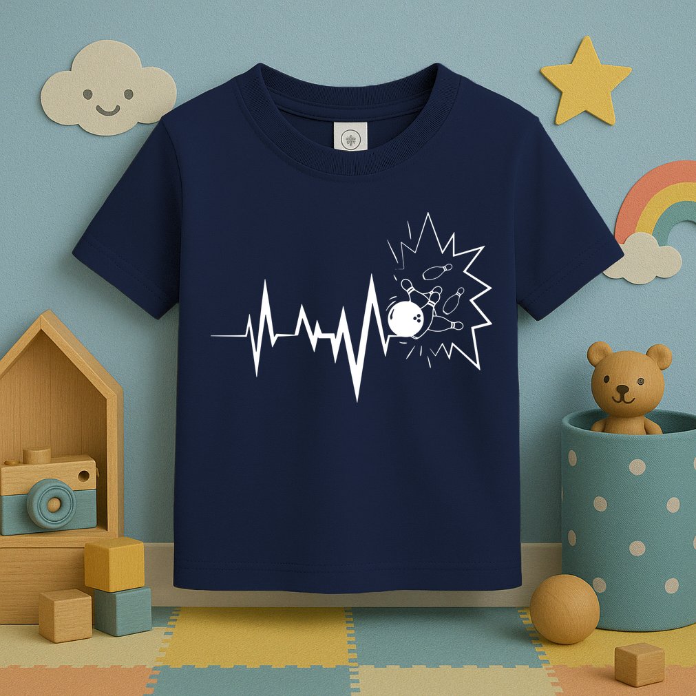 Bowling Heartbeat For Bowling Lovers And Players Toddler T-Shirt