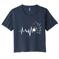 Bowling Heartbeat For Bowling Lovers And Players Women's Crop Top Tee