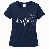 Bowling Heartbeat For Bowling Lovers And Players Womens T-Shirt