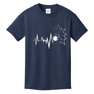 Bowling Heartbeat For Bowling Lovers And Players Kids T-Shirt