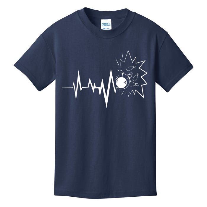 Bowling Heartbeat For Bowling Lovers And Players Kids T-Shirt