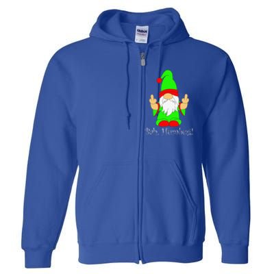 Bah Humbug Funny Grumpy Christmas Scrooge Gnome Full Zip Hoodie