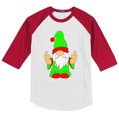 Bah Humbug Funny Grumpy Christmas Scrooge Gnome Kids Colorblock Raglan Jersey