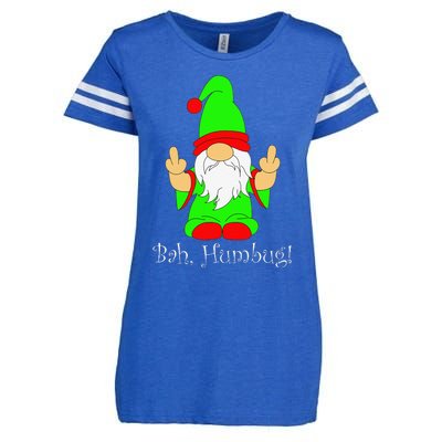 Bah Humbug Funny Grumpy Christmas Scrooge Gnome Enza Ladies Jersey Football T-Shirt