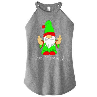 Bah Humbug Funny Grumpy Christmas Scrooge Gnome Women’s Perfect Tri Rocker Tank