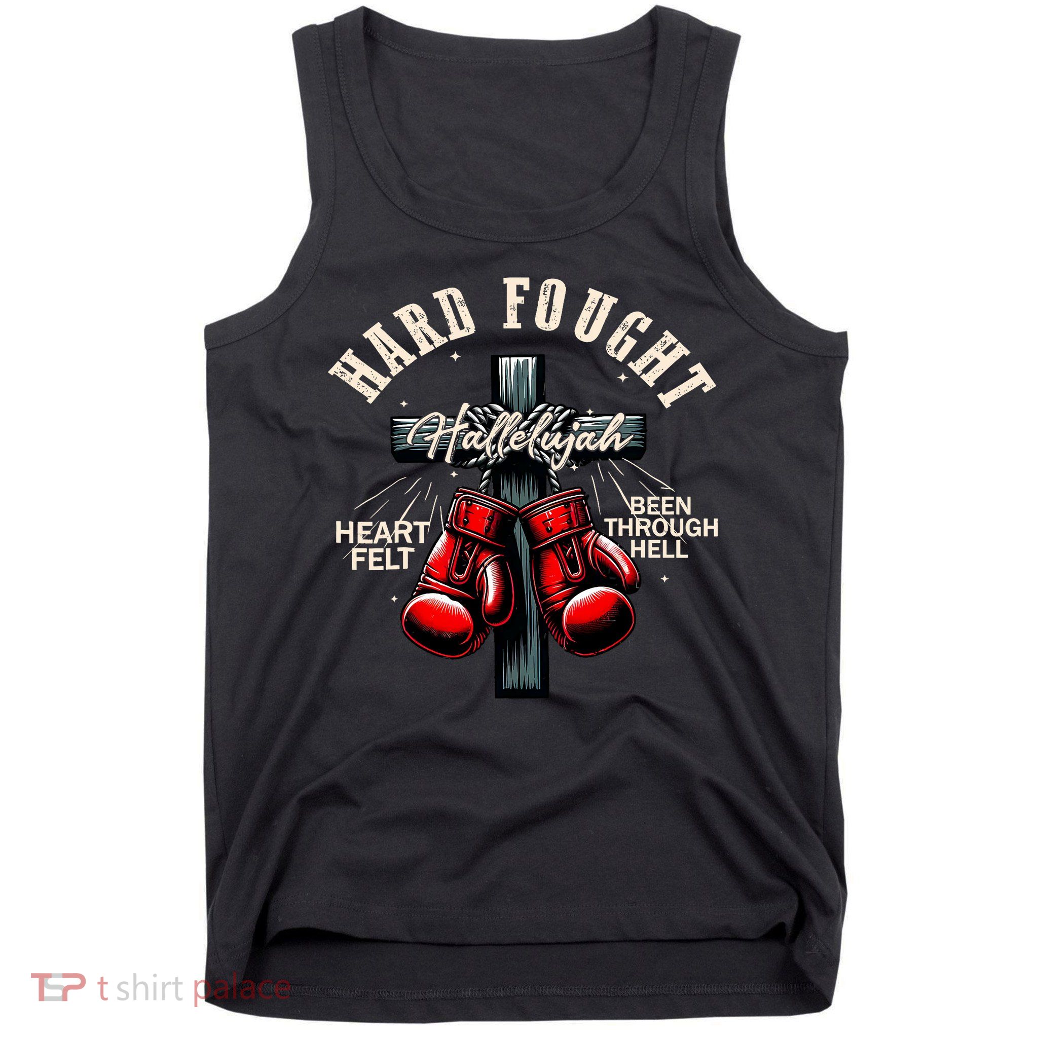 Brandon Hard Fought Hallelujah Praise Jesus Tank Top