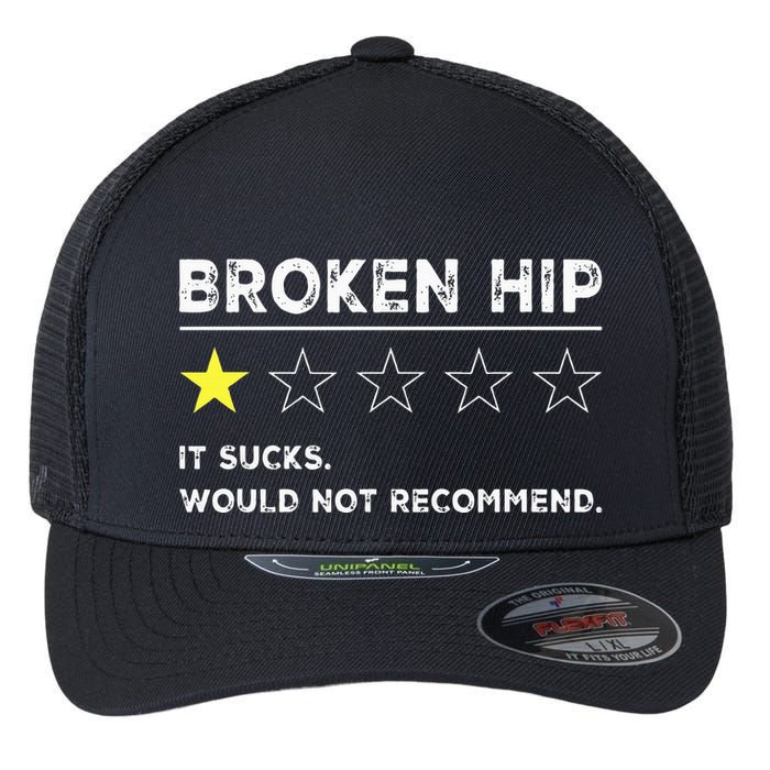 Broken Hip Funny Injury Recovery Get Well Soon Flexfit Unipanel Trucker Cap