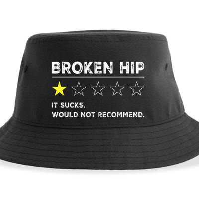Broken Hip Funny Injury Recovery Get Well Soon Sustainable Bucket Hat