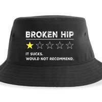 Broken Hip Funny Injury Recovery Get Well Soon Sustainable Bucket Hat