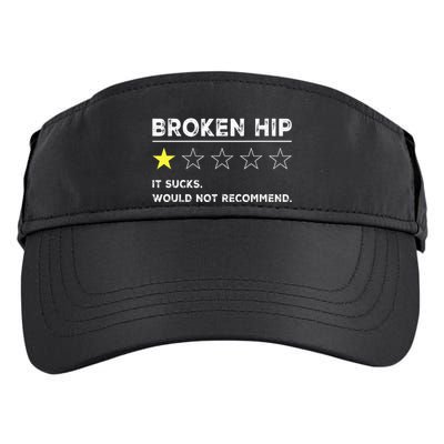 Broken Hip Funny Injury Recovery Get Well Soon Adult Drive Performance Visor