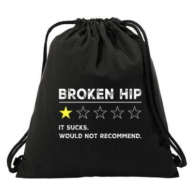 Broken Hip Funny Injury Recovery Get Well Soon Drawstring Bag