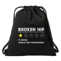 Broken Hip Funny Injury Recovery Get Well Soon Drawstring Bag
