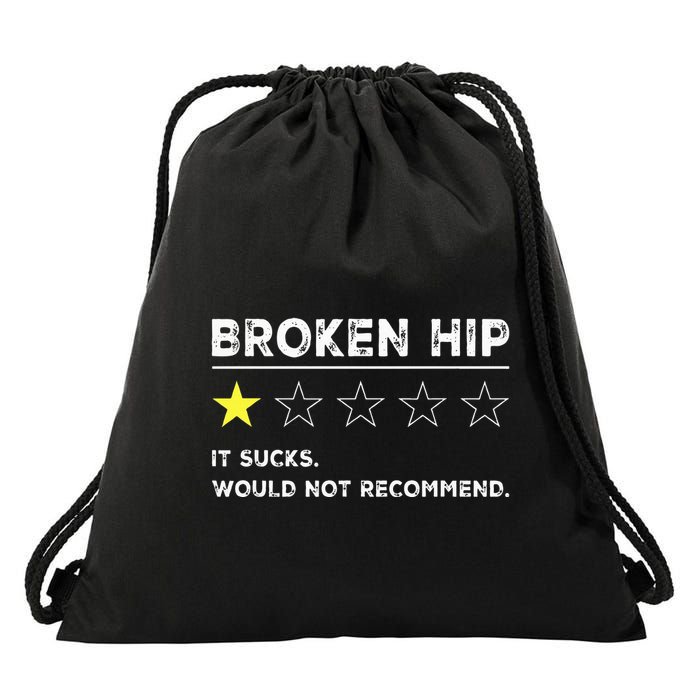 Broken Hip Funny Injury Recovery Get Well Soon Drawstring Bag