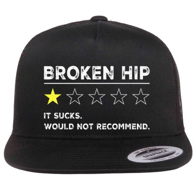 Broken Hip Funny Injury Recovery Get Well Soon Flatbill Hat