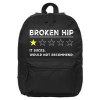 Broken Hip Funny Injury Recovery Get Well Soon 16 in Basic Backpack
