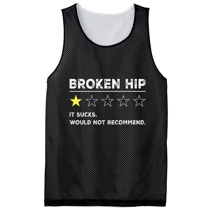 Broken Hip Funny Injury Recovery Get Well Soon Mesh Reversible Basketball Jersey Tank