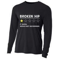 Broken Hip Funny Injury Recovery Get Well Soon Cooling Performance Long Sleeve Crew