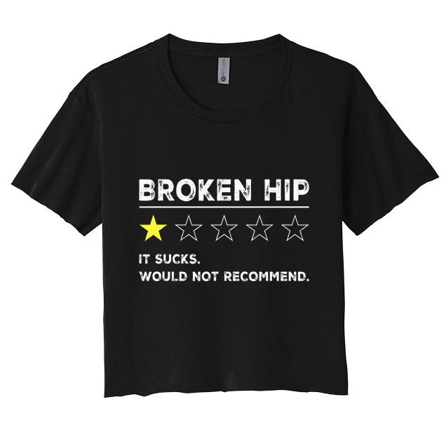 Broken Hip Funny Injury Recovery Get Well Soon Crop Top