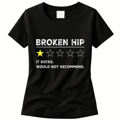 Broken Hip Funny Injury Recovery Get Well Soon Womens T-Shirt
