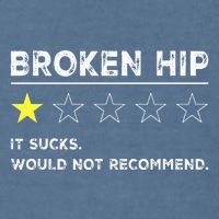 Broken Hip Funny Injury Recovery Get Well Soon Garment-Dyed Sweatshirt