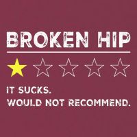 Broken Hip Funny Injury Recovery Get Well Soon 16oz Travel Tumbler