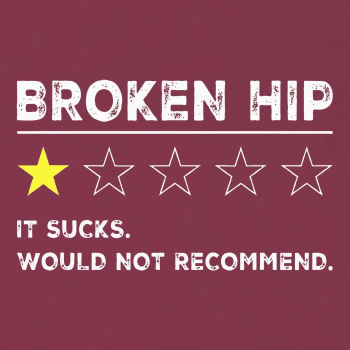 Broken Hip Funny Injury Recovery Get Well Soon 16oz Travel Tumbler