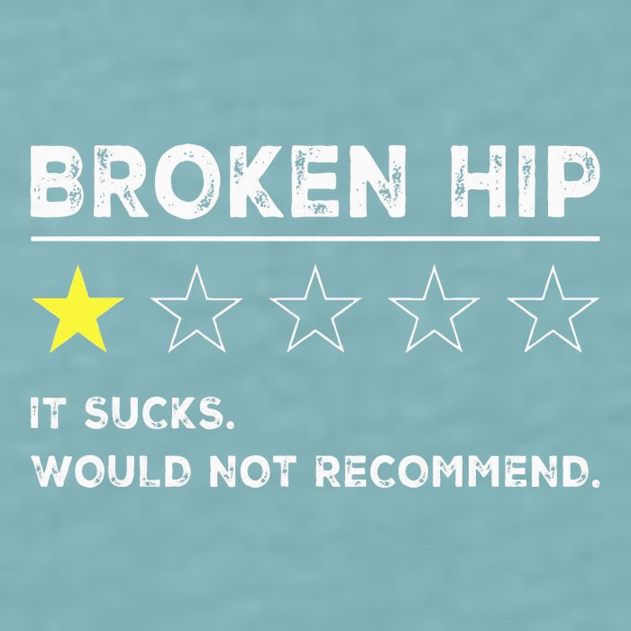 Broken Hip Funny Injury Recovery Get Well Soon Sueded Cloud Jersey T-Shirt