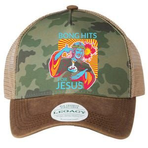 Bong Hits For Jesus I Funny THC Marijuana Stoner Gift Legacy Tie Dye Trucker Hat