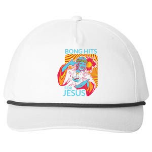 Bong Hits For Jesus I Funny THC Marijuana Stoner Gift Snapback Five-Panel Rope Hat