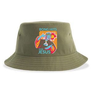 Bong Hits For Jesus I Funny THC Marijuana Stoner Gift Sustainable Bucket Hat