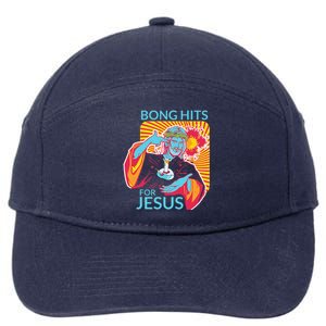 Bong Hits For Jesus I Funny THC Marijuana Stoner Gift 7-Panel Snapback Hat