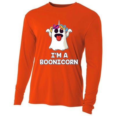 Boonicorn Halloween Funny Gift Funny Unicorn Boo Ghost Gift Cooling Performance Long Sleeve Crew