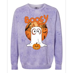 Booey Halloween Funny Spooky Season Blue Heeler Colorblast Crewneck Sweatshirt