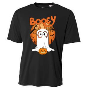 Booey Halloween Funny Spooky Season Blue Heeler Cooling Performance Crew T-Shirt