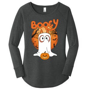 Booey Halloween Funny Spooky Season Blue Heeler Women's Perfect Tri Tunic Long Sleeve Shirt