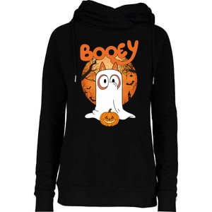 Booey Halloween Funny Spooky Season Blue Heeler Womens Funnel Neck Pullover Hood