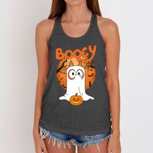 Booey Halloween Funny Spooky Season Blue Heeler Women's Knotted Racerback Tank