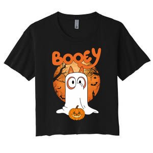 Booey Halloween Funny Spooky Season Blue Heeler Women's Crop Top Tee