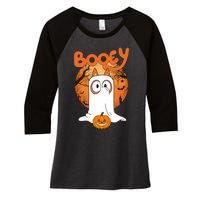 Booey Halloween Funny Spooky Season Blue Heeler Women's Tri-Blend 3/4-Sleeve Raglan Shirt