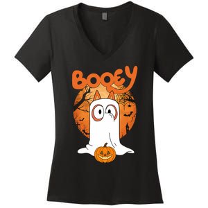 Booey Halloween Funny Spooky Season Blue Heeler Women's V-Neck T-Shirt