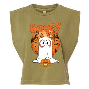 Booey Halloween Funny Spooky Season Blue Heeler Garment-Dyed Women's Muscle Tee